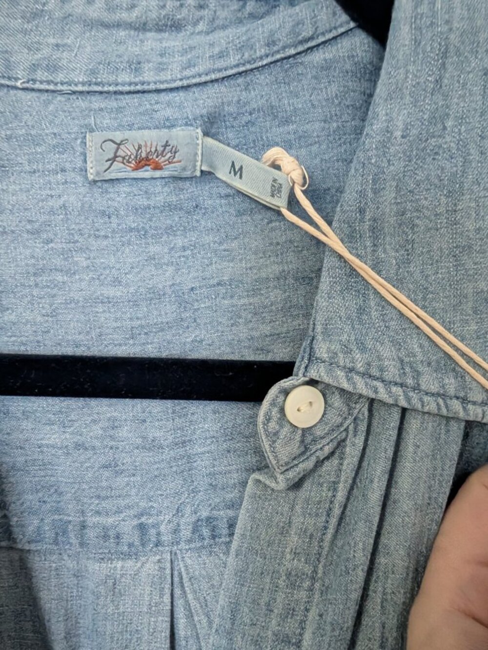 Faherty - Tried & True Chambray Midi Shirtdress - Blue Tide Wash, M - Picture 2 of 5